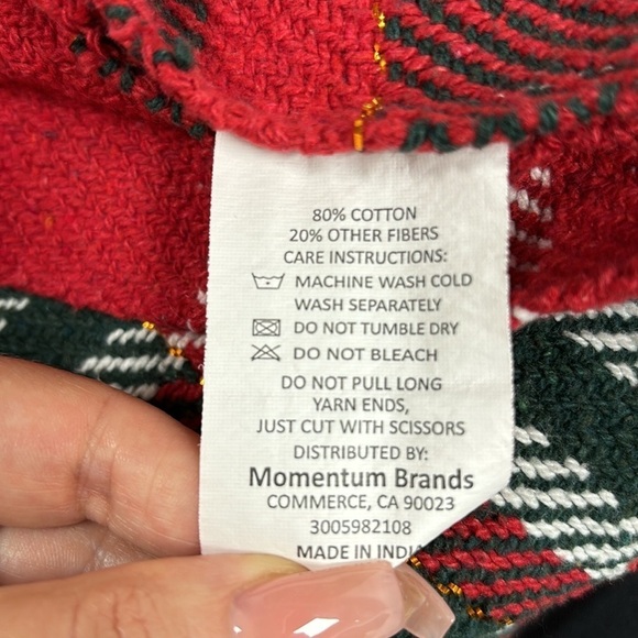 MOMENTUM BRANDS Christmas colored blanket 80% cotton 20% other fibers - Picture 9 of 10